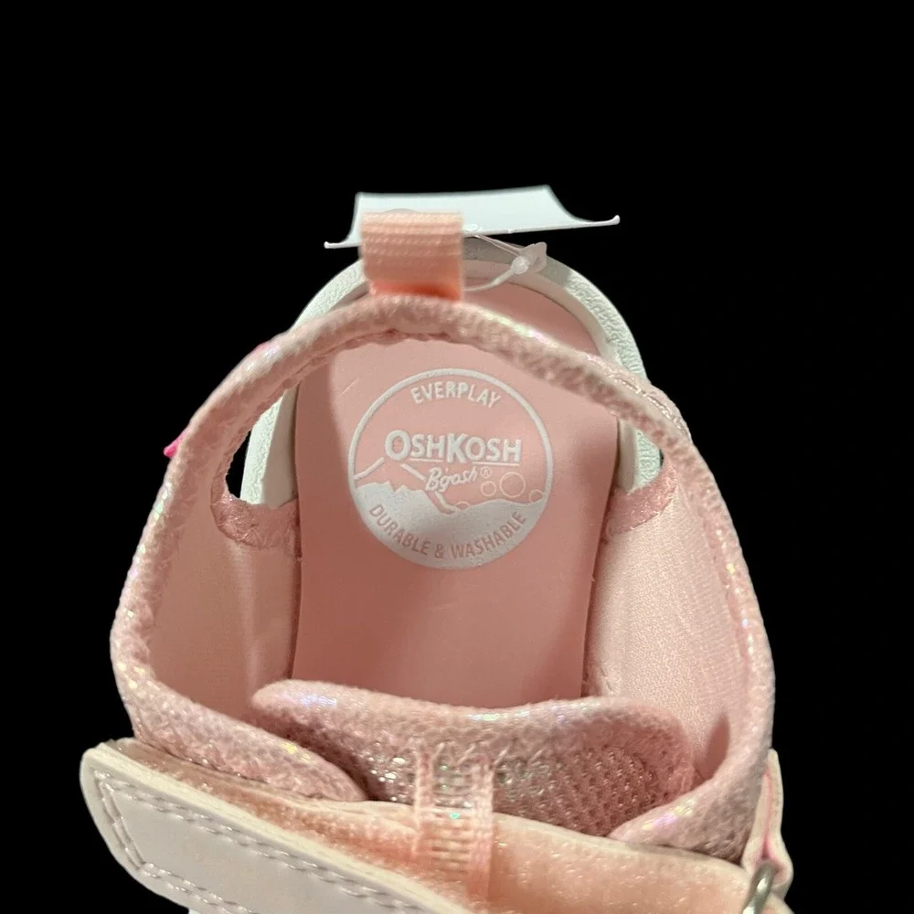 OshKosh Toddler Girls Fisherman Sandal Sz 9 Light Pink Washable Closed Toe Shoes
